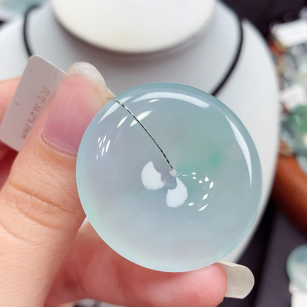 翡翠未镶嵌颈饰翡翠51，36.2/5.7