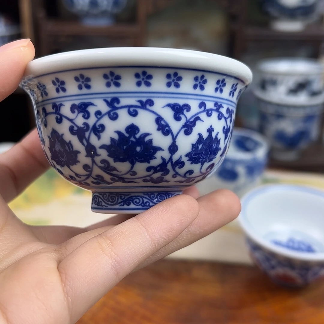 瓷其他缠枝莲小压手