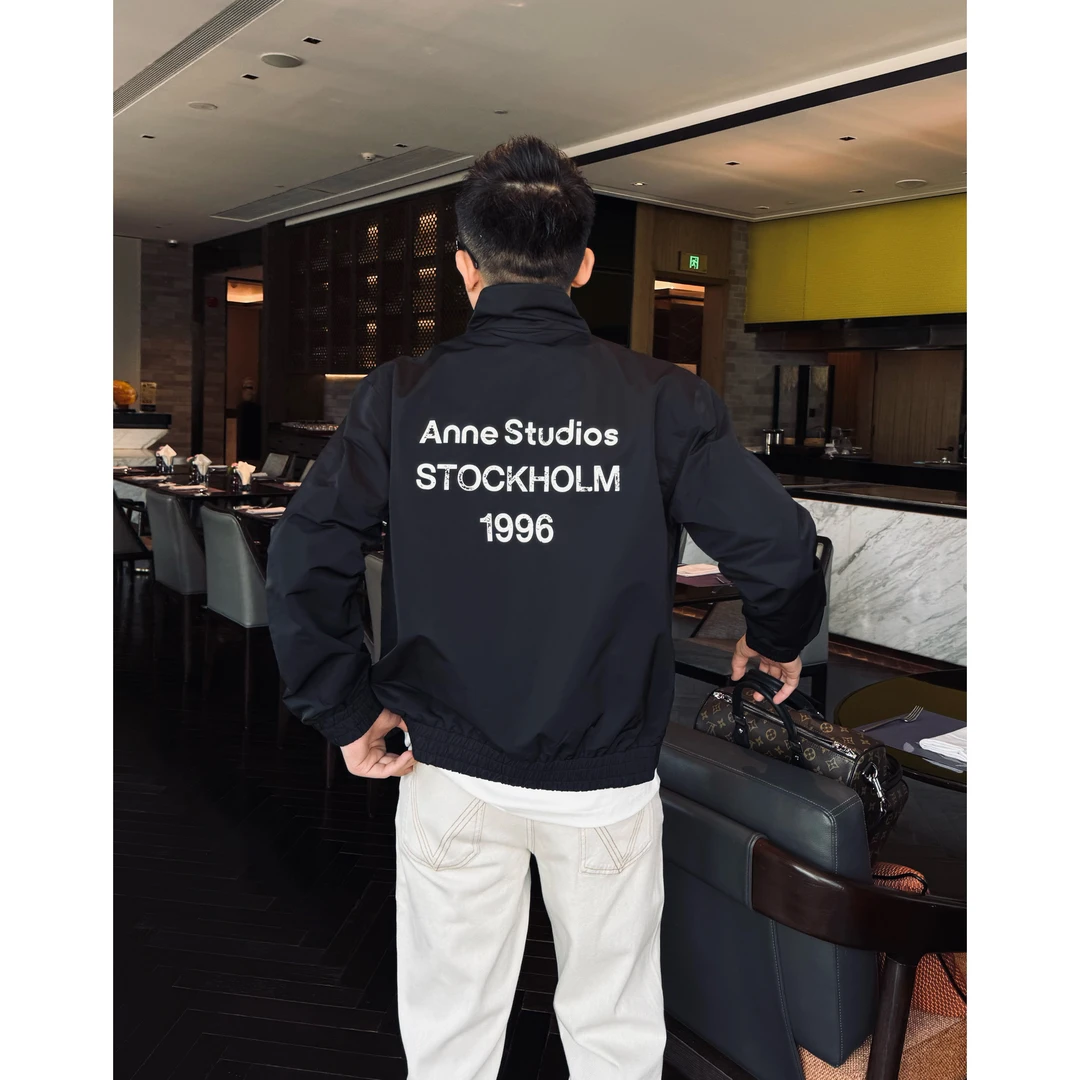 【爱克尼夹克】李查德25秋季痞帅慵懒男装后背字母短款休闲夹克外套