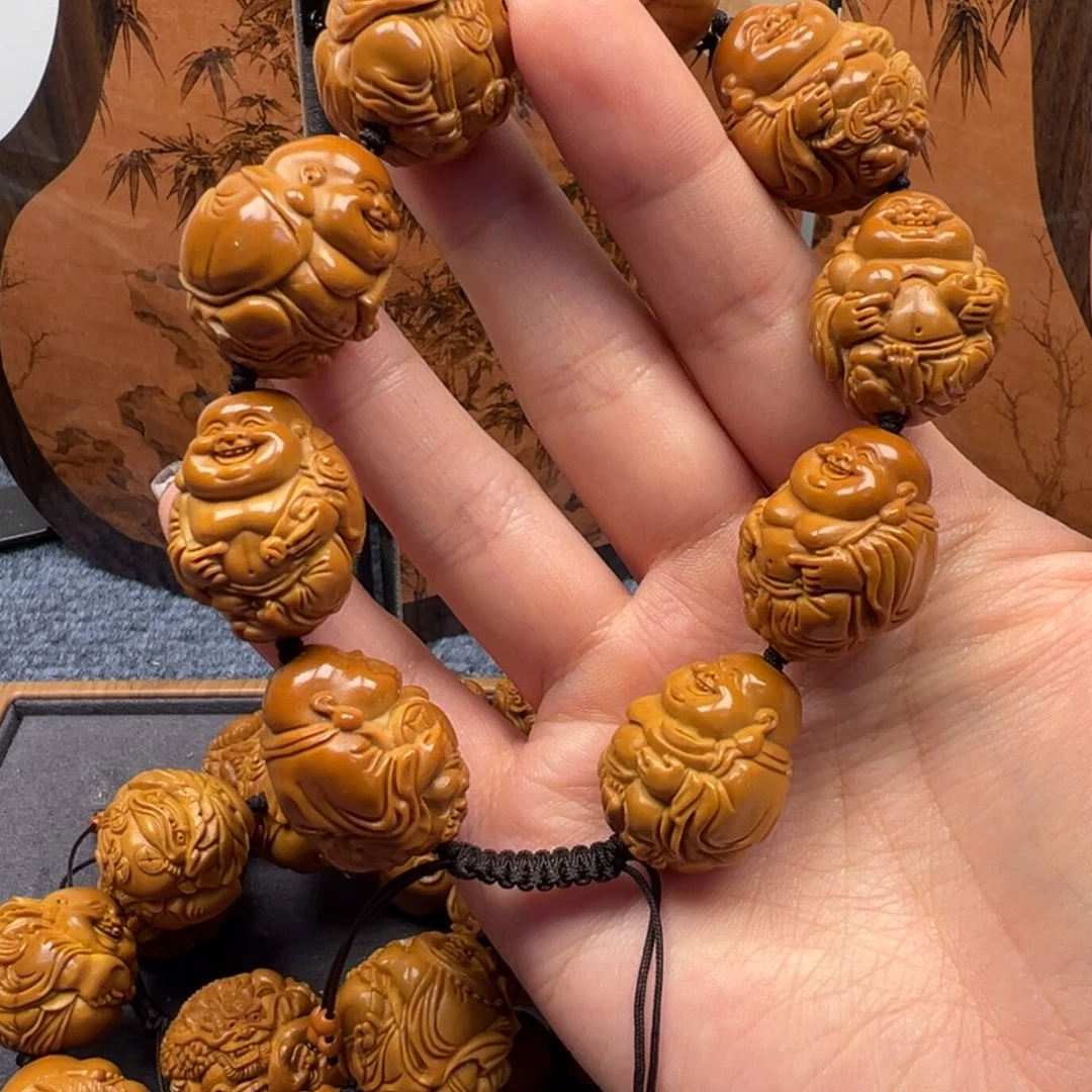 闲***鹤橄榄核手串/手链2.1弥勒
