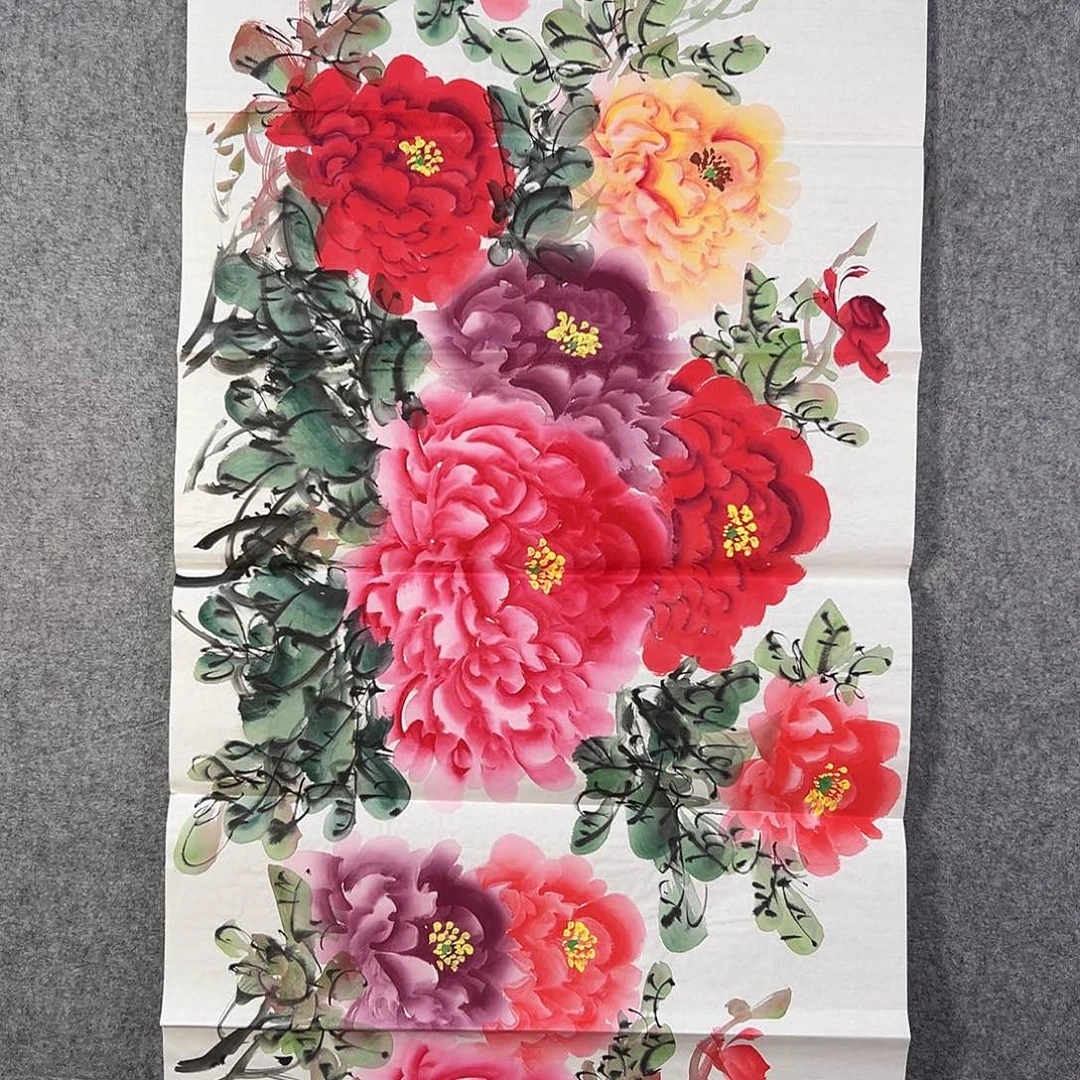 国画042 牡丹等植物生长于这里生长