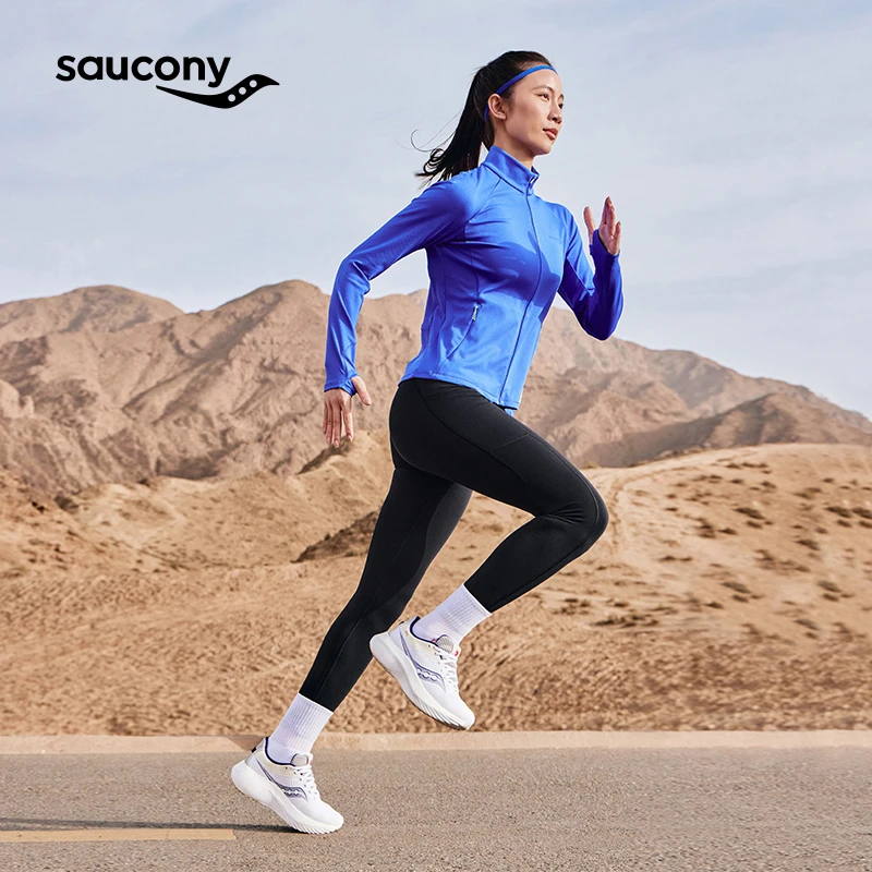 Saucony索康尼官方正品女子秋冬磨毛保暖紧身裤健身裤跑步运动
