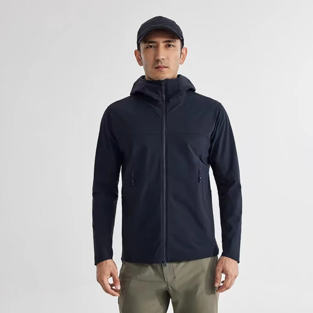 LISUN™ 男士春秋款时尚户外运动休闲连帽夹克（石8）