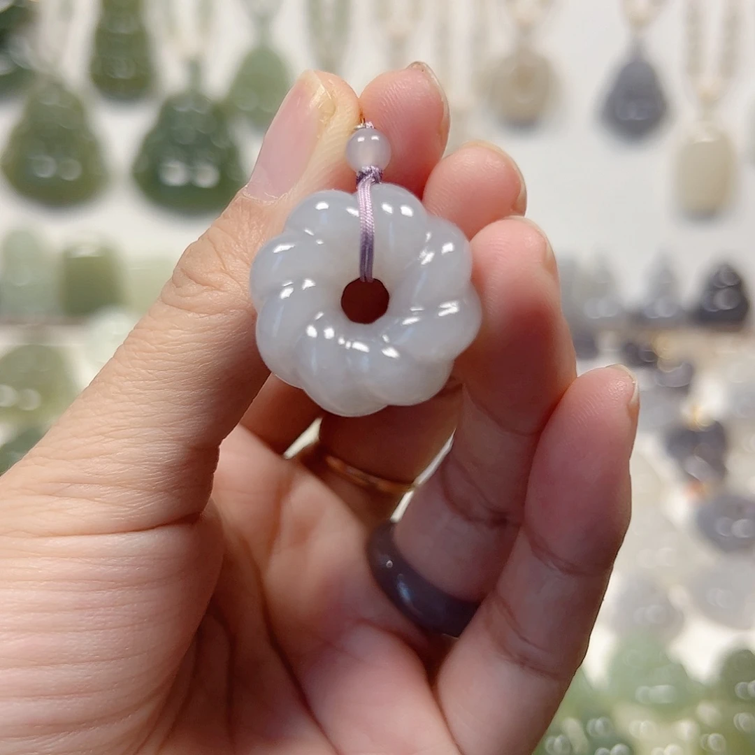 颈饰未镶嵌和田玉彩***糖