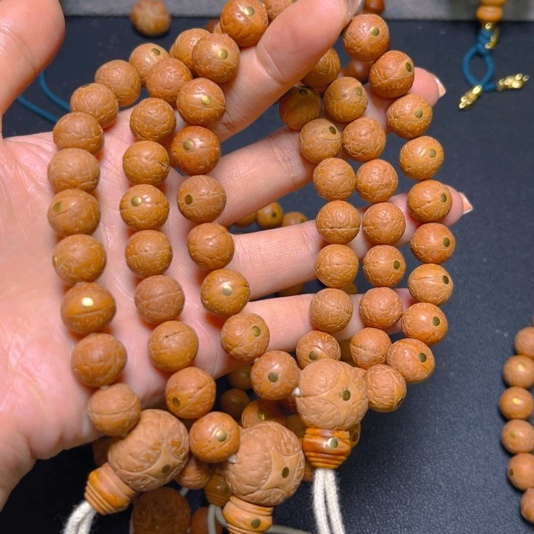 凤眼菩提吊坠12mm精品铜钉手串