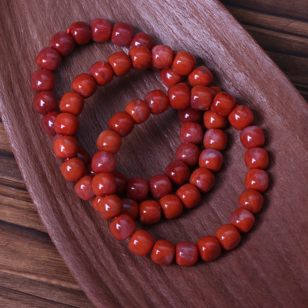 【石语珠宝】精美南红玛瑙10mm精工老型手串一条n873（多样性发其一）