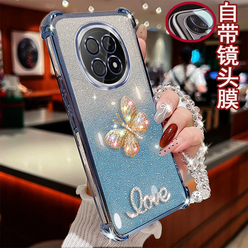 oppo a5pro手机壳气囊闪粉彩蝶软胶防摔保护套镜头全包新品网红
