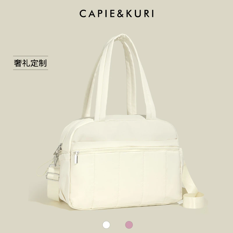 CAPIE&KURI韩系简约云朵短途旅行包女大容量运动健身包手提行李袋