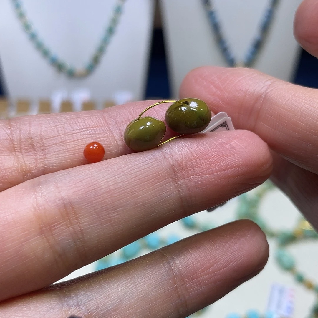 南红玛瑙未镶嵌糖豆