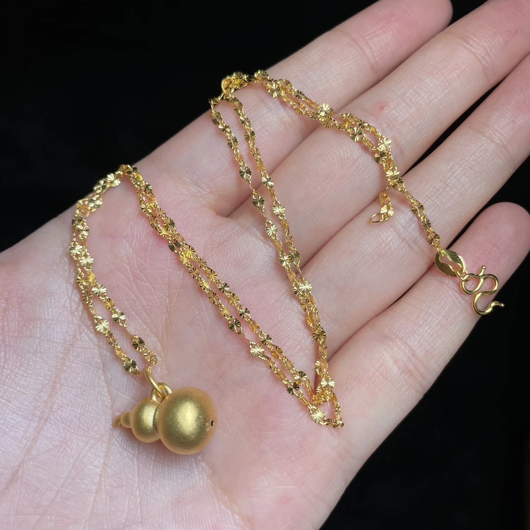 足银银制品 【玉总珠宝】足银葫芦套链