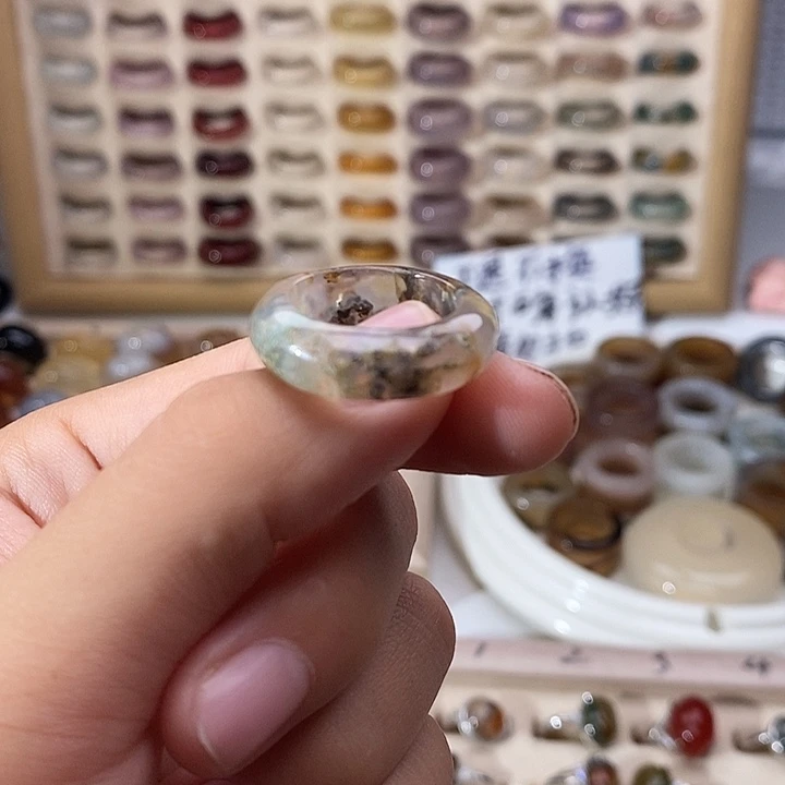 未镶嵌戒指玛瑙/玉髓A42不退换17.1港15