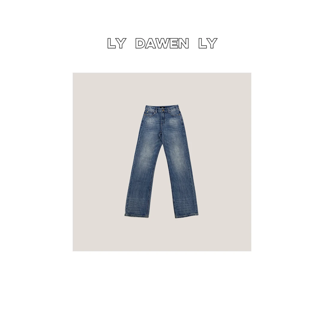 DAWEN  | 高个子 猫须水洗原牛质感 加长直筒牛仔裤 M1#
