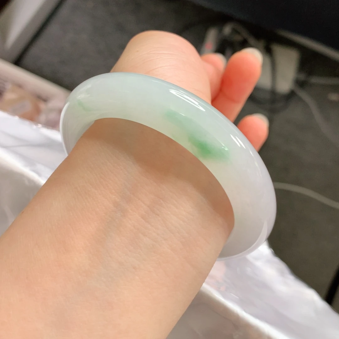 未镶嵌手镯翡翠 正圈235高货瑕疵漏漏镯⭐⭐⭐⭐⭐强推