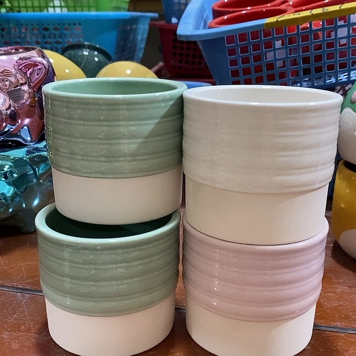 摆件陶盆有孔 微瑕介意勿拍