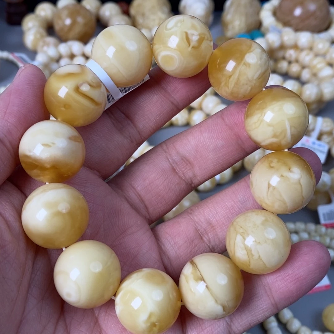 未镶嵌蜜蜡珠宝奇石21mm 63.1g