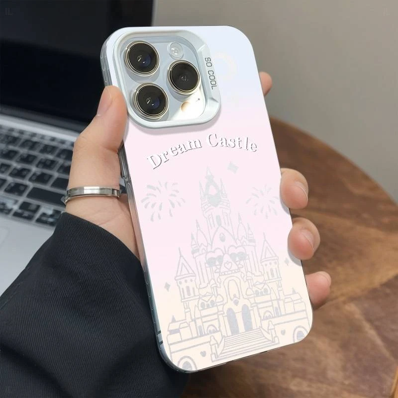 梦幻城堡适用苹果/华为/小米/OPPO/VIVO防摔少女全包手机壳ins