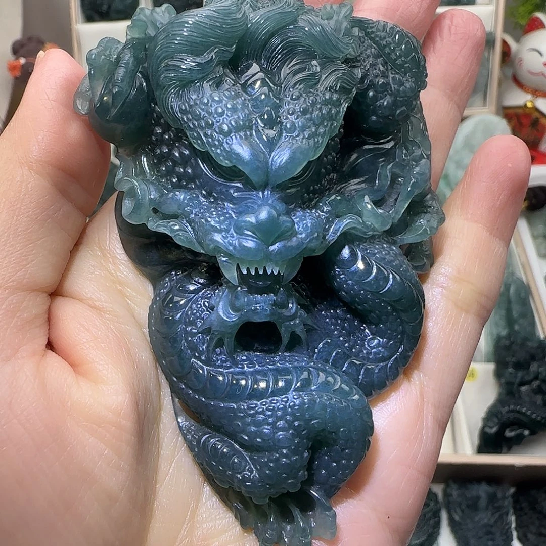 隔***陈定制翡翠未镶嵌大威天龙翡翠定制