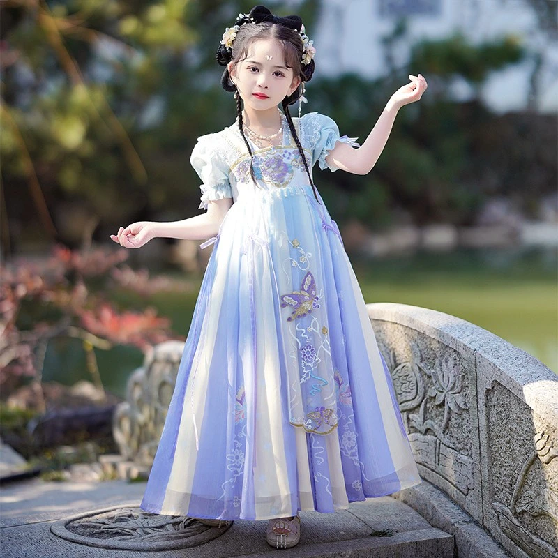儿童汉服女童超仙夏季薄款古装2025新款女孩古风唐装童装夏款裙子
