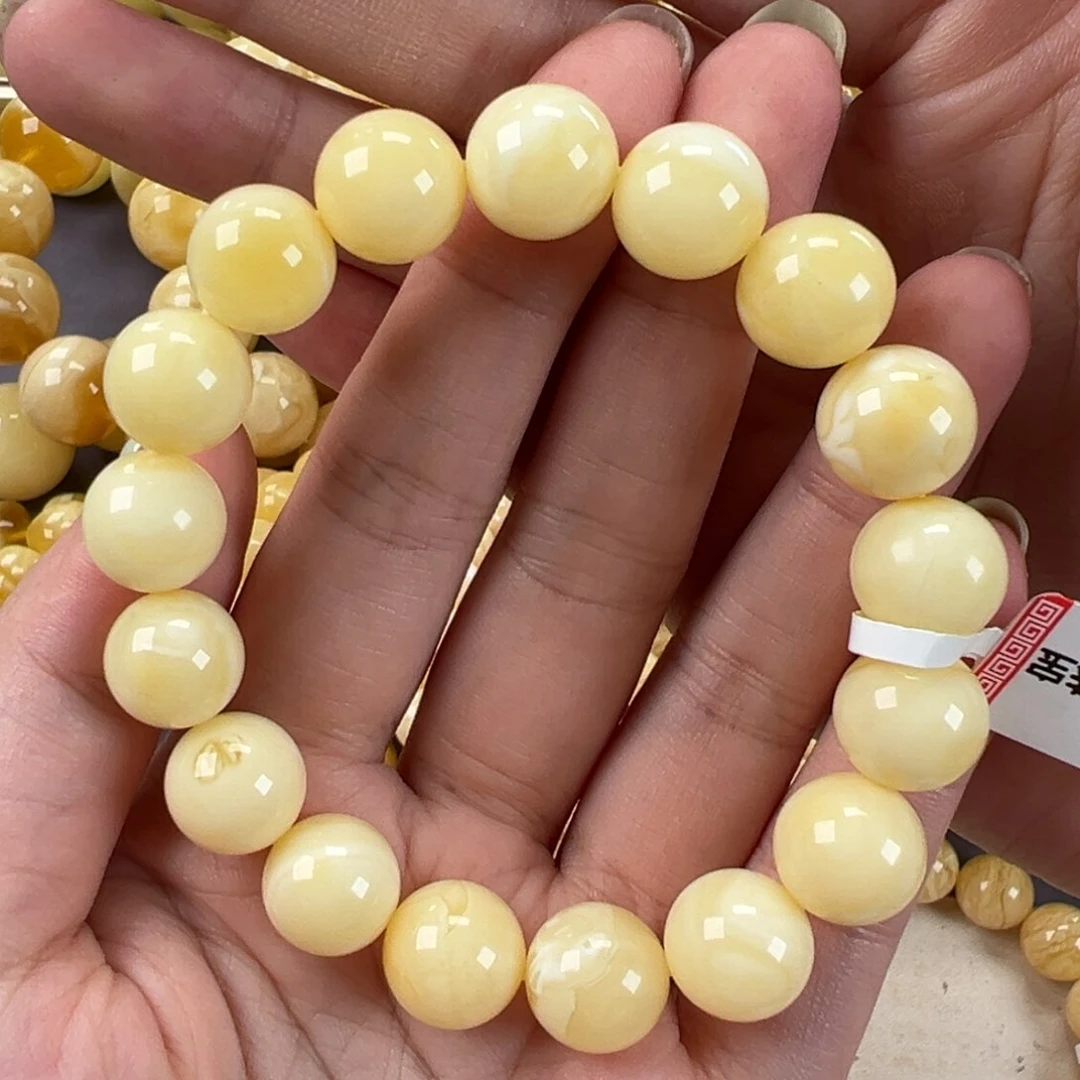 未镶嵌琥珀手链19.7奶白