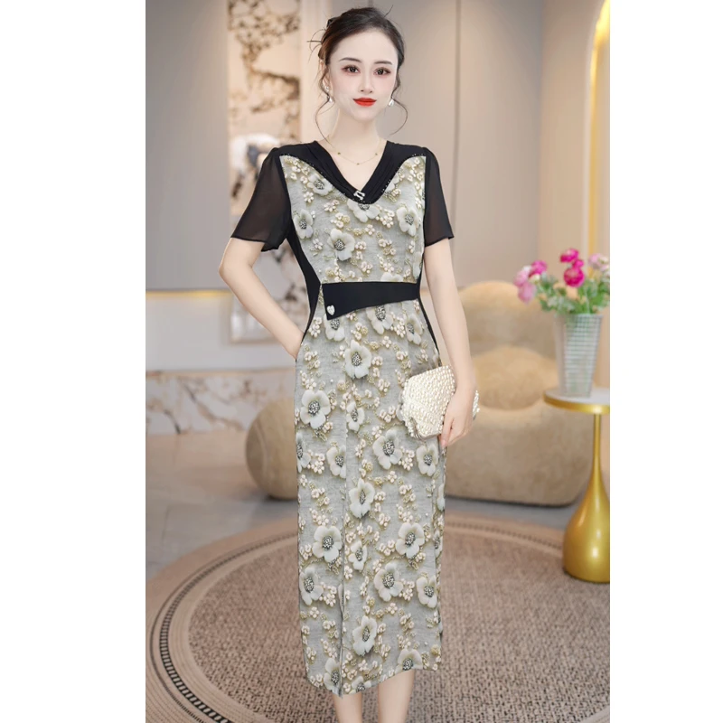 【银花朵朵】2025年夏季新款旗袍中国风连衣裙气质高端不挑人