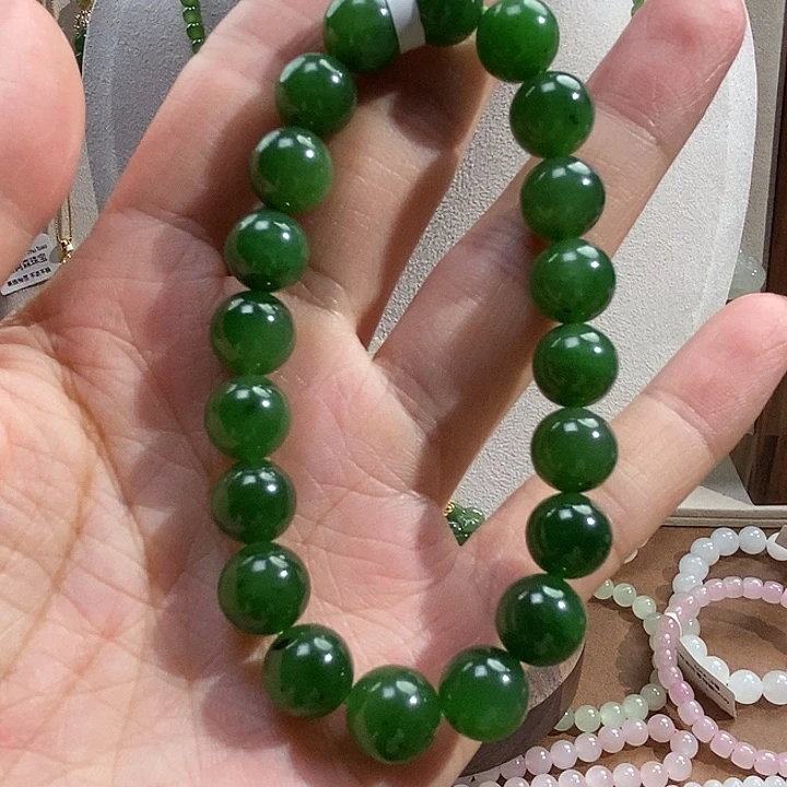 手串未镶嵌和田玉（碧玉）