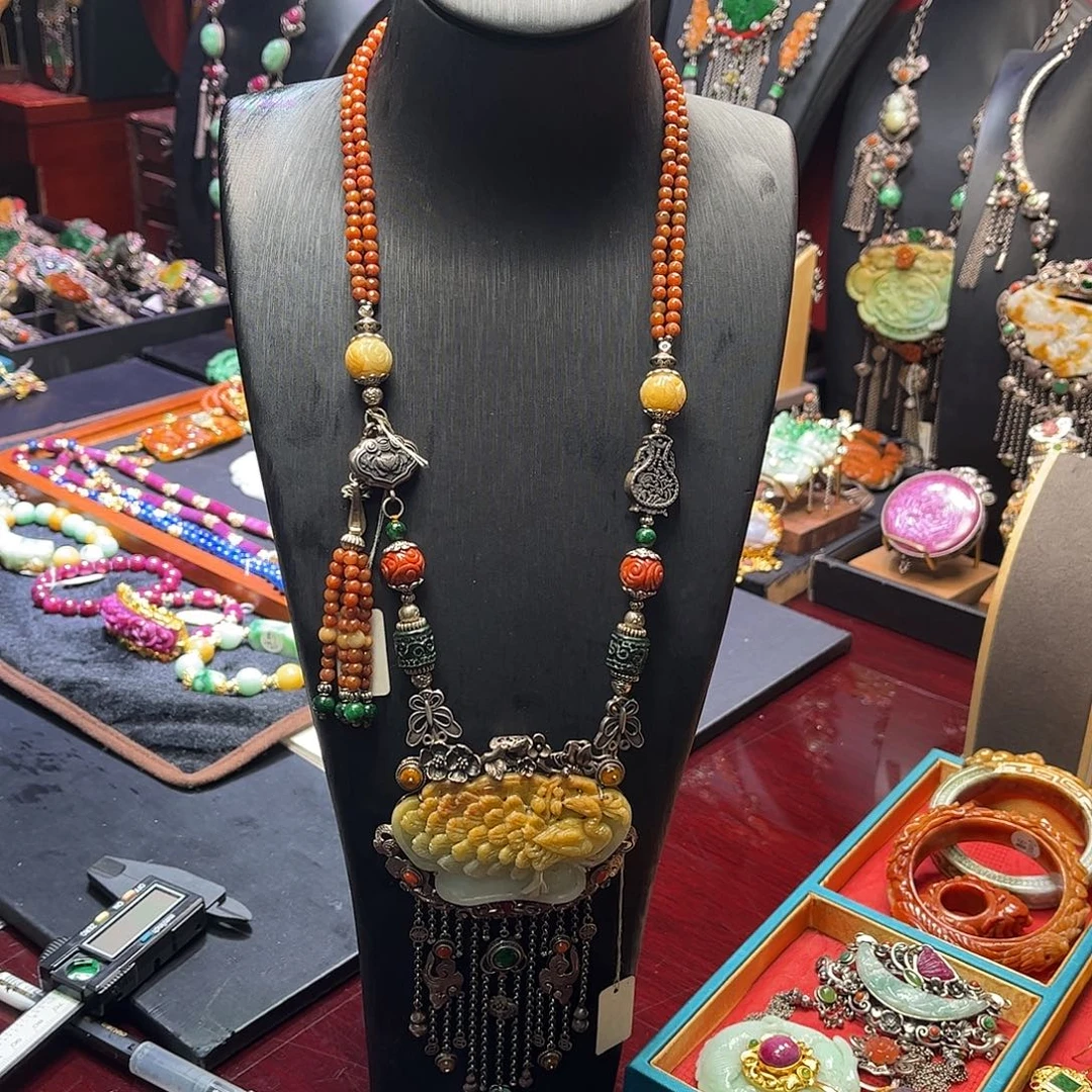 翡翠银S925镶嵌套链双十二直降不议价