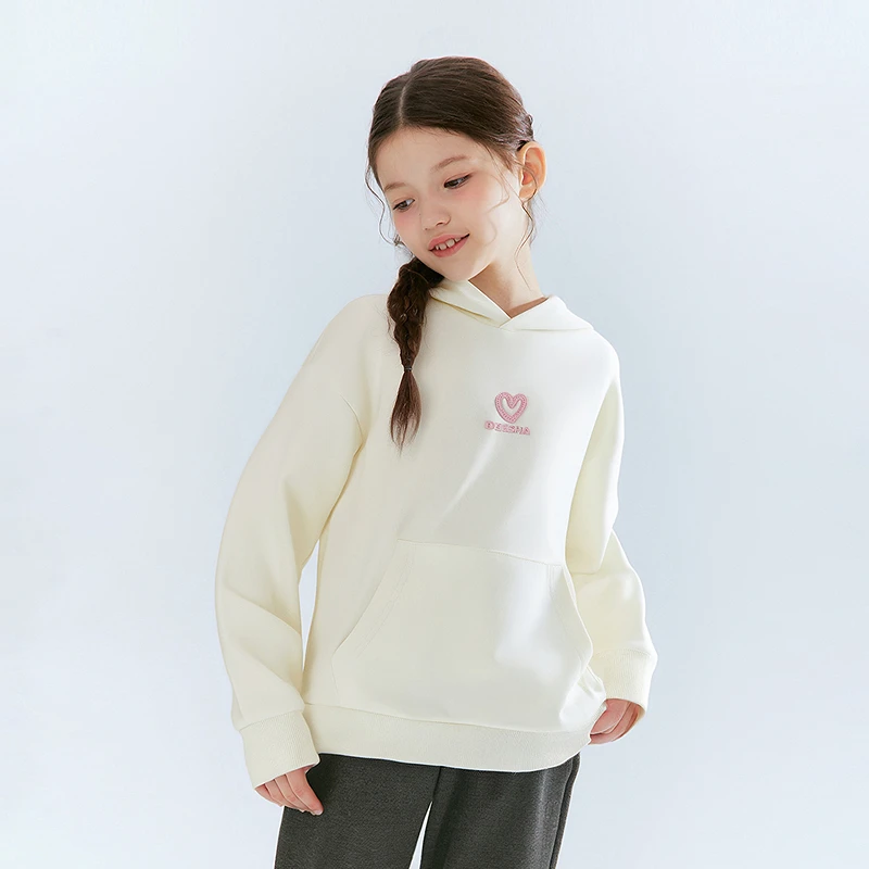 【立体爱心 连帽卫衣】女童25春中大童春装儿童宽松上衣-732512301