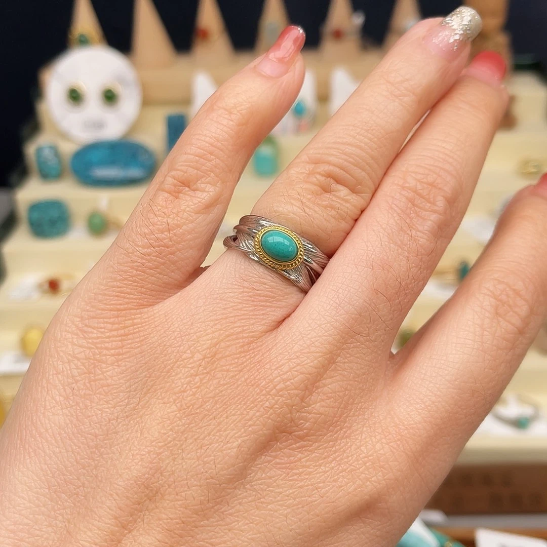 绿松石戒指合金女戒