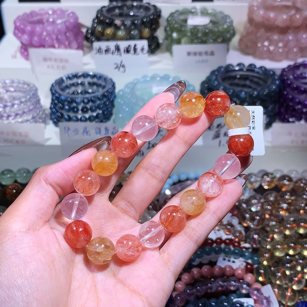 未镶嵌手链水晶（12m彩胶花）