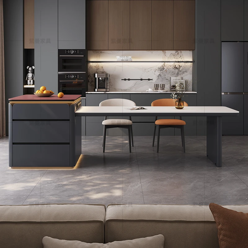 【25年新款岛台】花瓣岛台餐桌可伸缩一体现代简约家用小户型餐导台