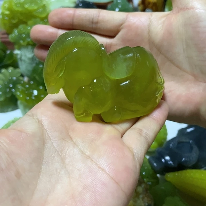 【闪购商品】未镶嵌蛇纹石玉把件-**晚