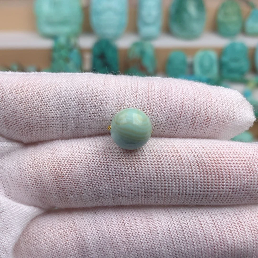 未镶嵌绿松石珠宝奇石9.9mm