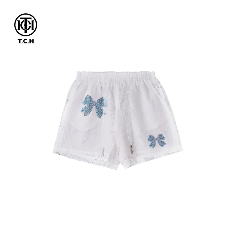 私服-TCH2025春季新款烫钻时尚休闲百搭短裤T75A21E5018