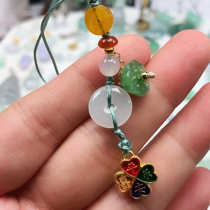 颈饰未镶嵌翡翠四叶草