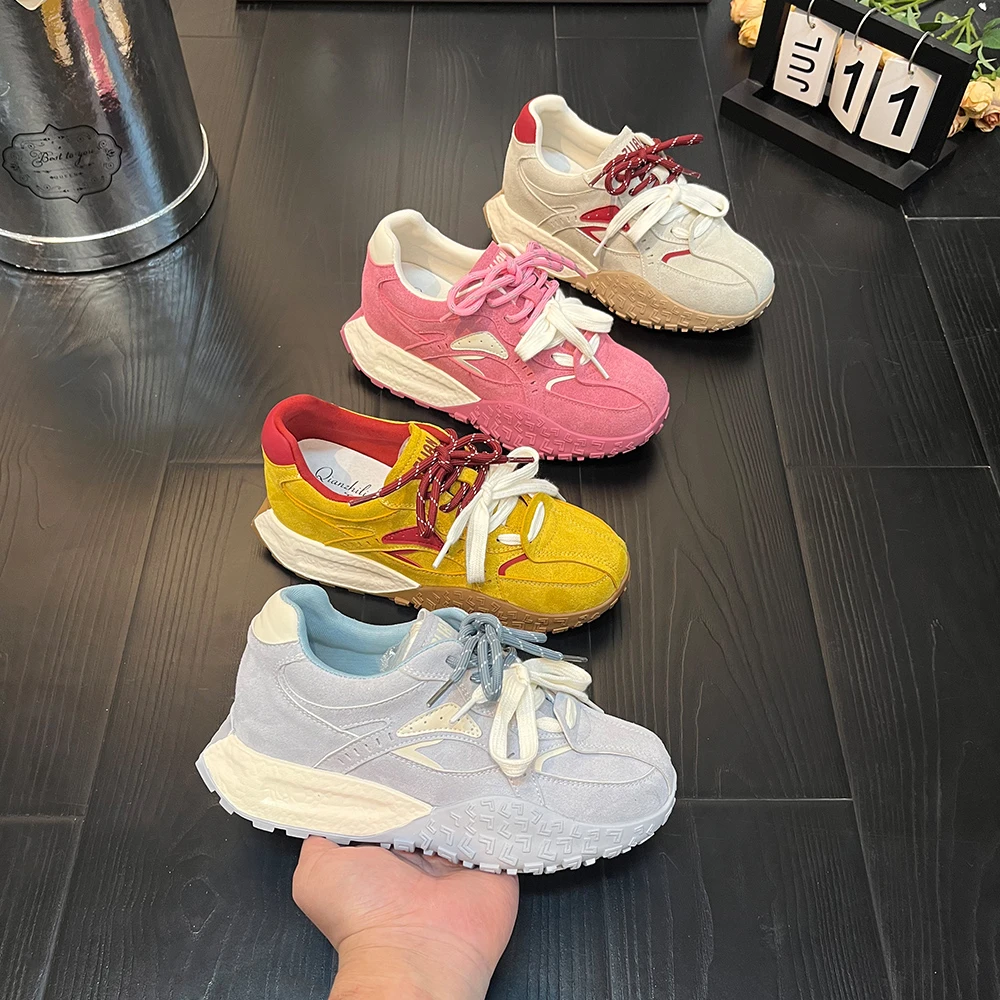 千之恋V欧若风增高6CM2025春季新款休闲运动百搭厚底气质女鞋8535