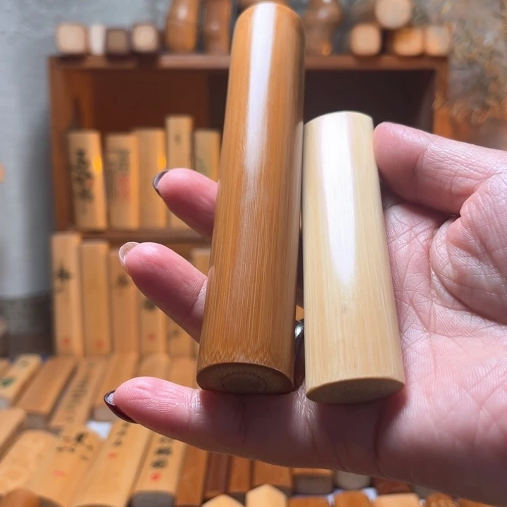 竹回*实心竹手把件