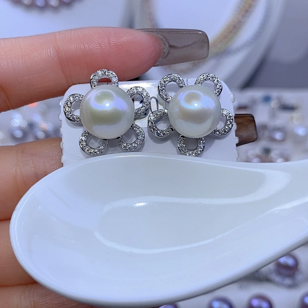 未镶嵌耳饰淡水珍珠F