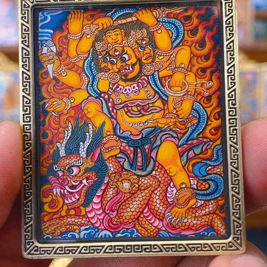 大笑明王热贡小唐卡