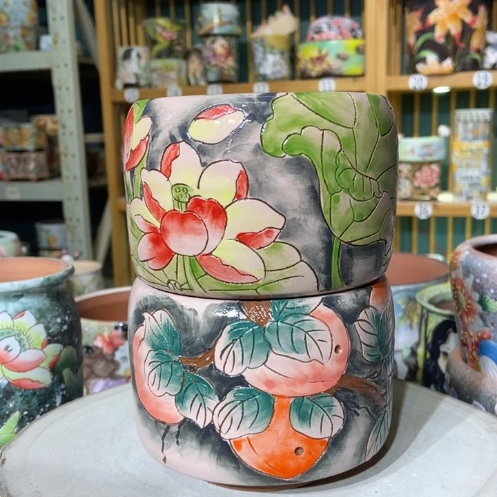 红陶景德镇艺术手绘作品