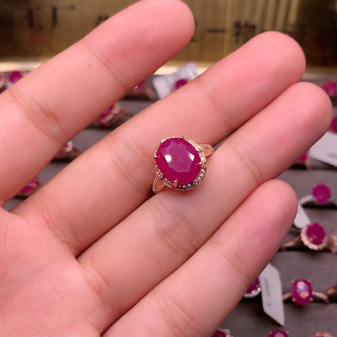 红宝石戒指银S925镶嵌奕****a