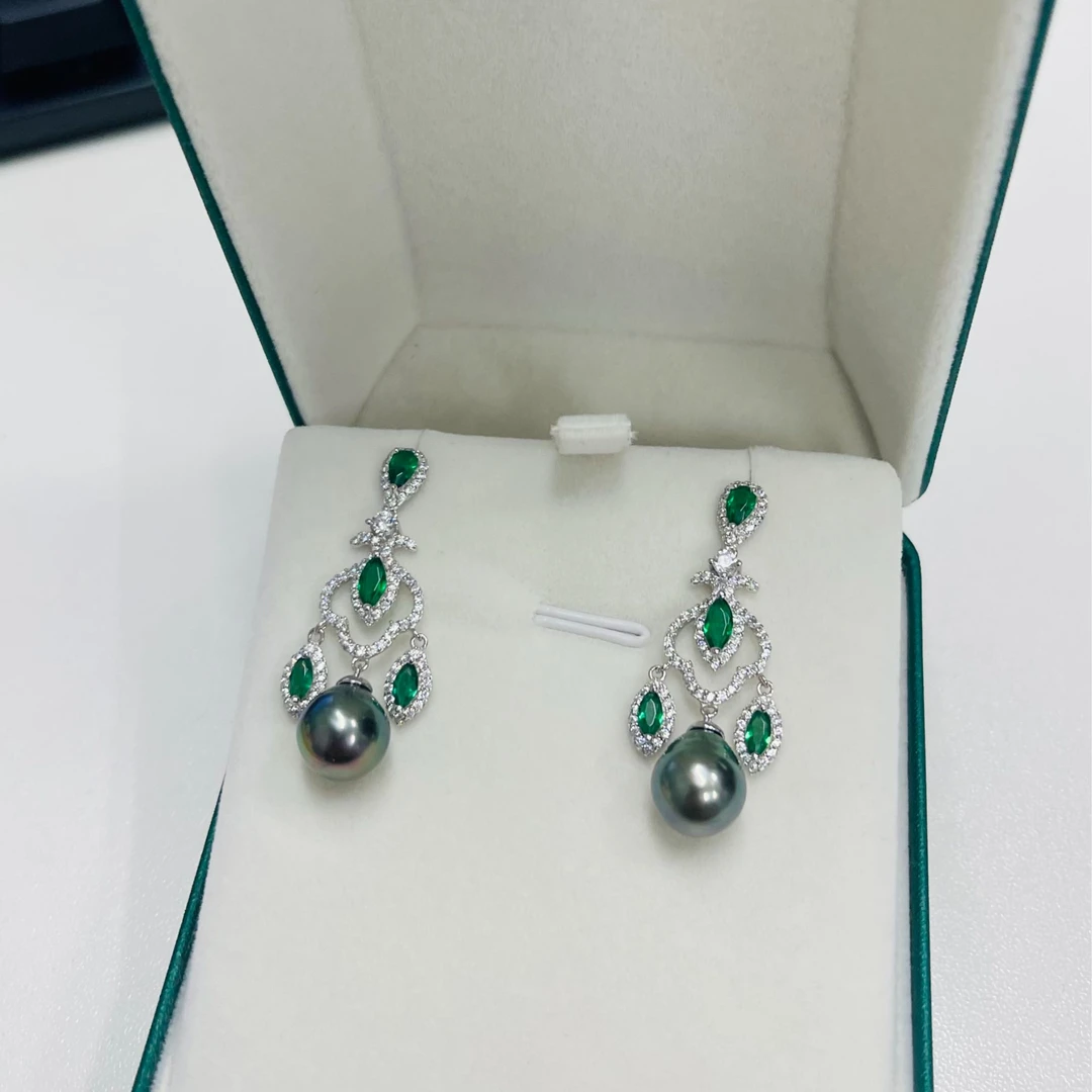 【鸭鸭】尊鼎珍珠-S925银海水珍珠大溪地耳钉9-10mm