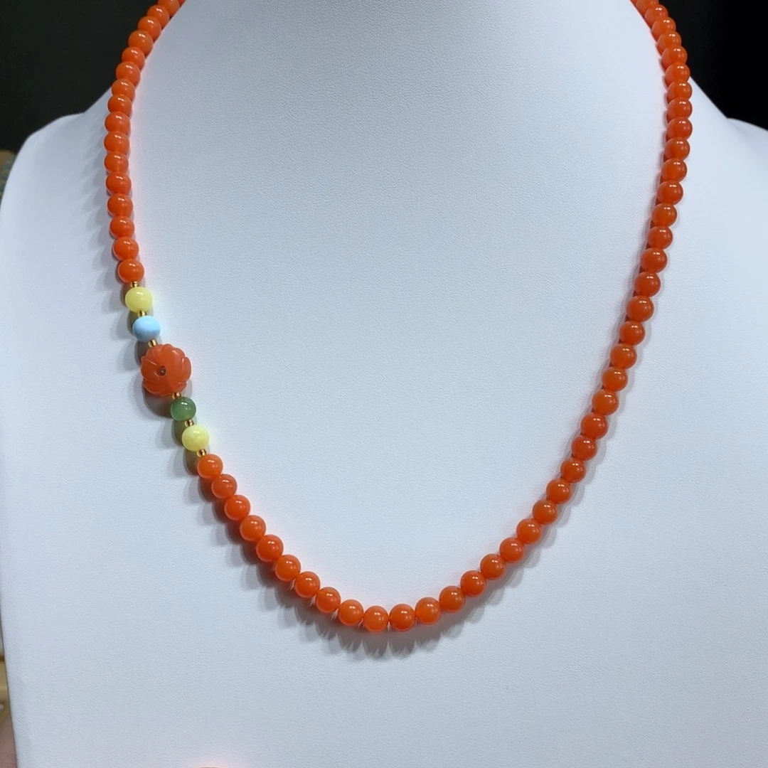 南红玛瑙颈饰未镶嵌6m m