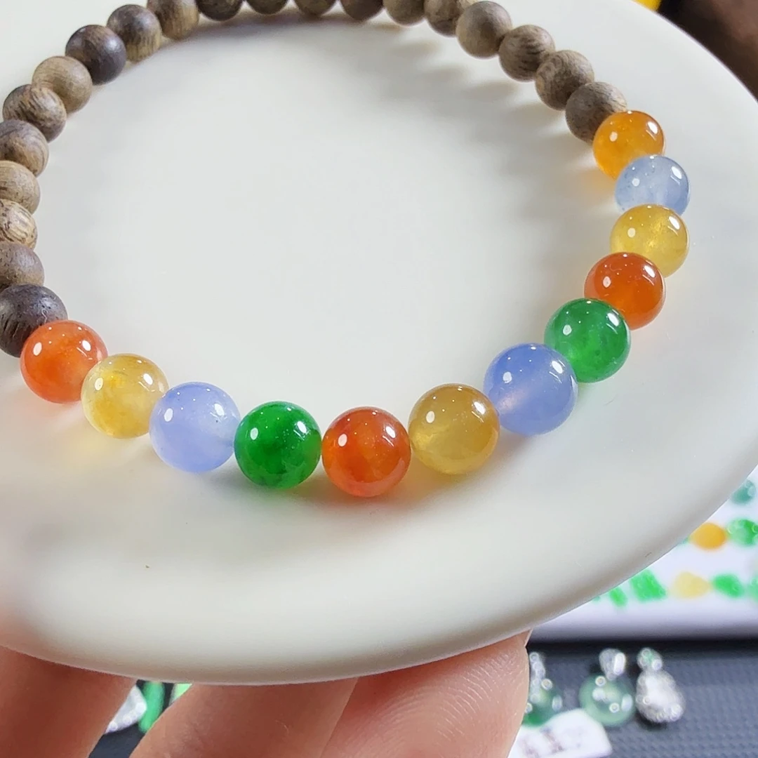 翡翠未镶嵌颈饰半串浓宝