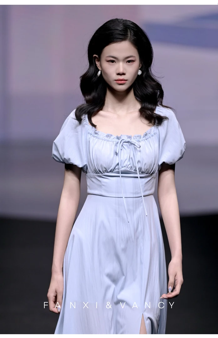 FANXI&VANCY 初恋 甜美温柔法式复古高腰连衣裙宝藏衣橱产地溯源