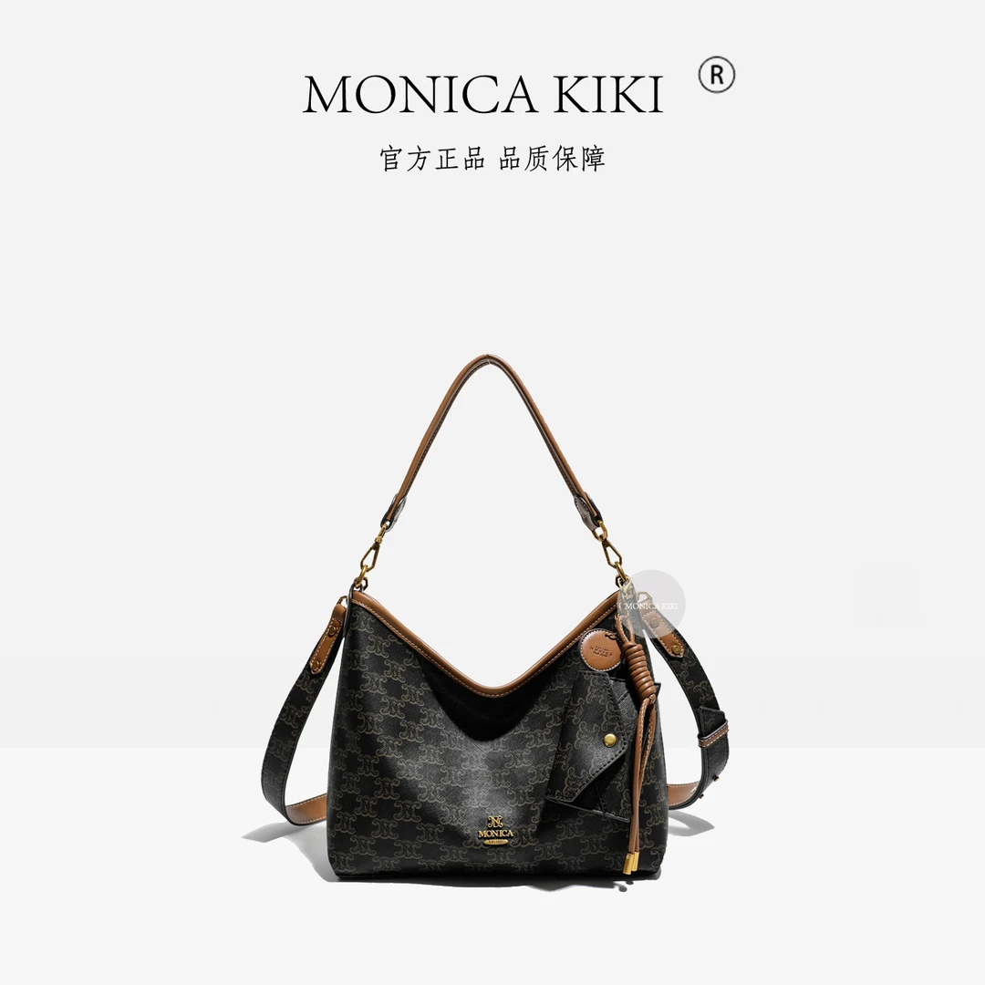 MONICA KIKI/莫妮卡奇奇2025夏季新款复古轻奢单肩斜挎包8223