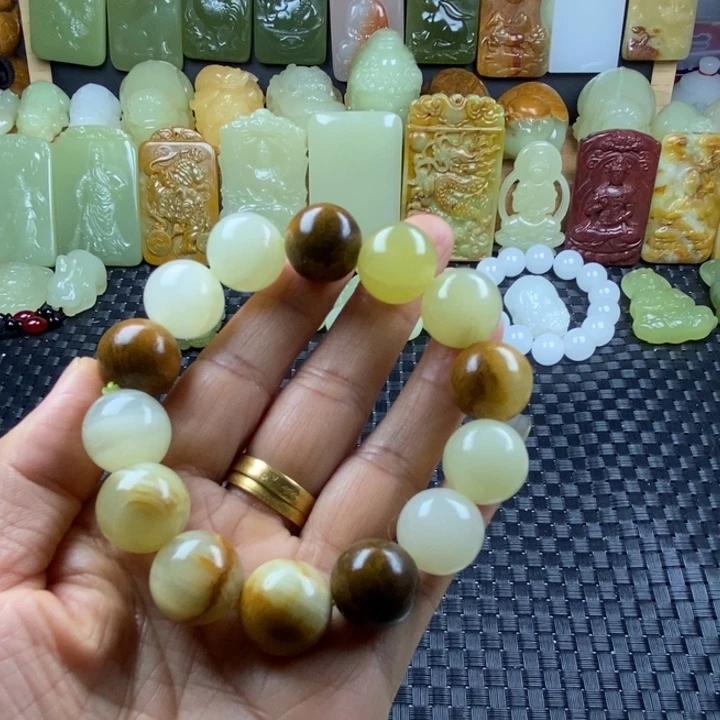 昆仑料俏色男士手串