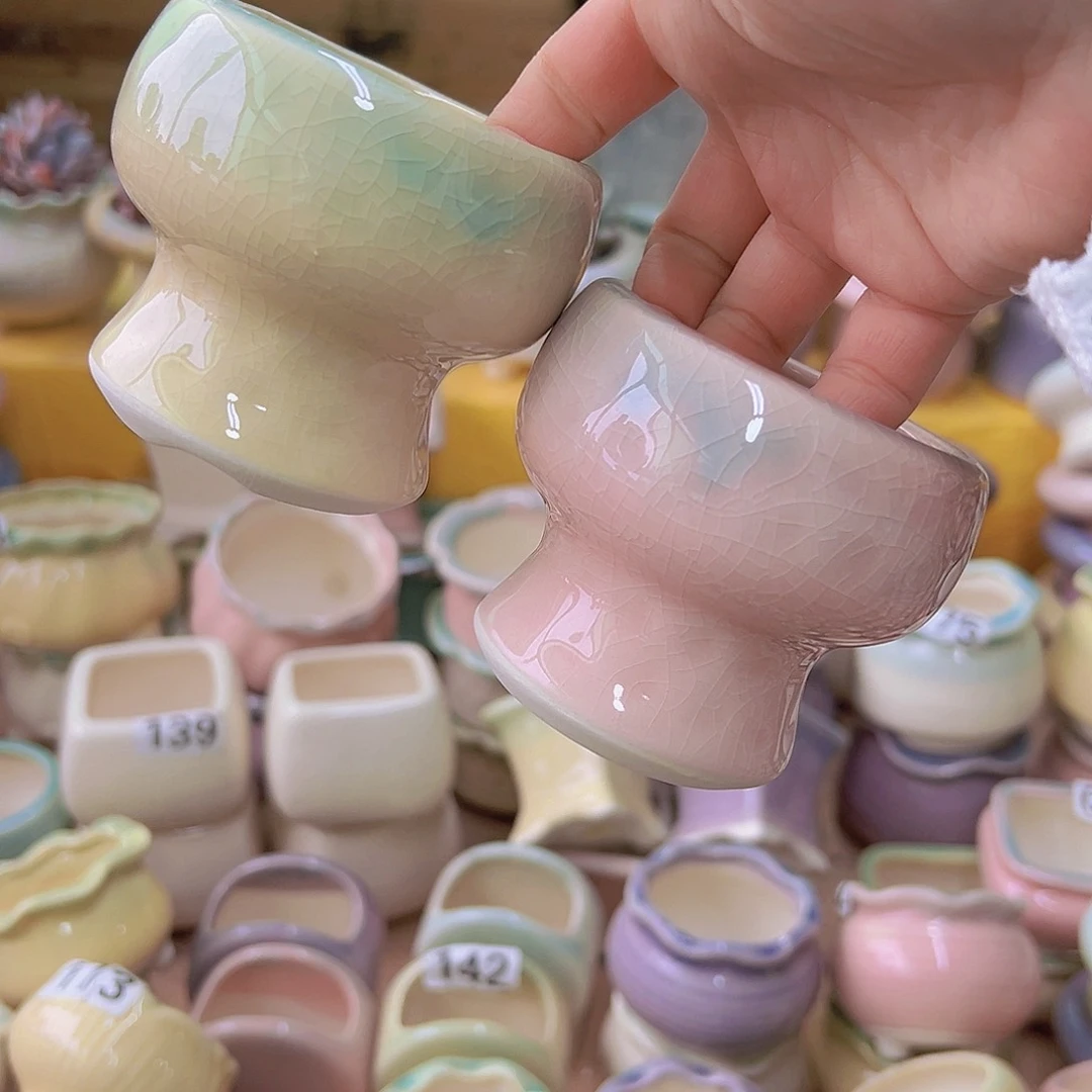 红陶陶瓷花盆当场满12包邮