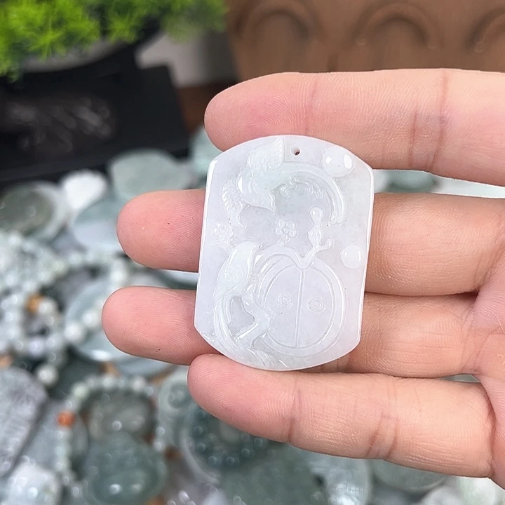 颈饰未镶嵌翡翠天然A货翡翠00071