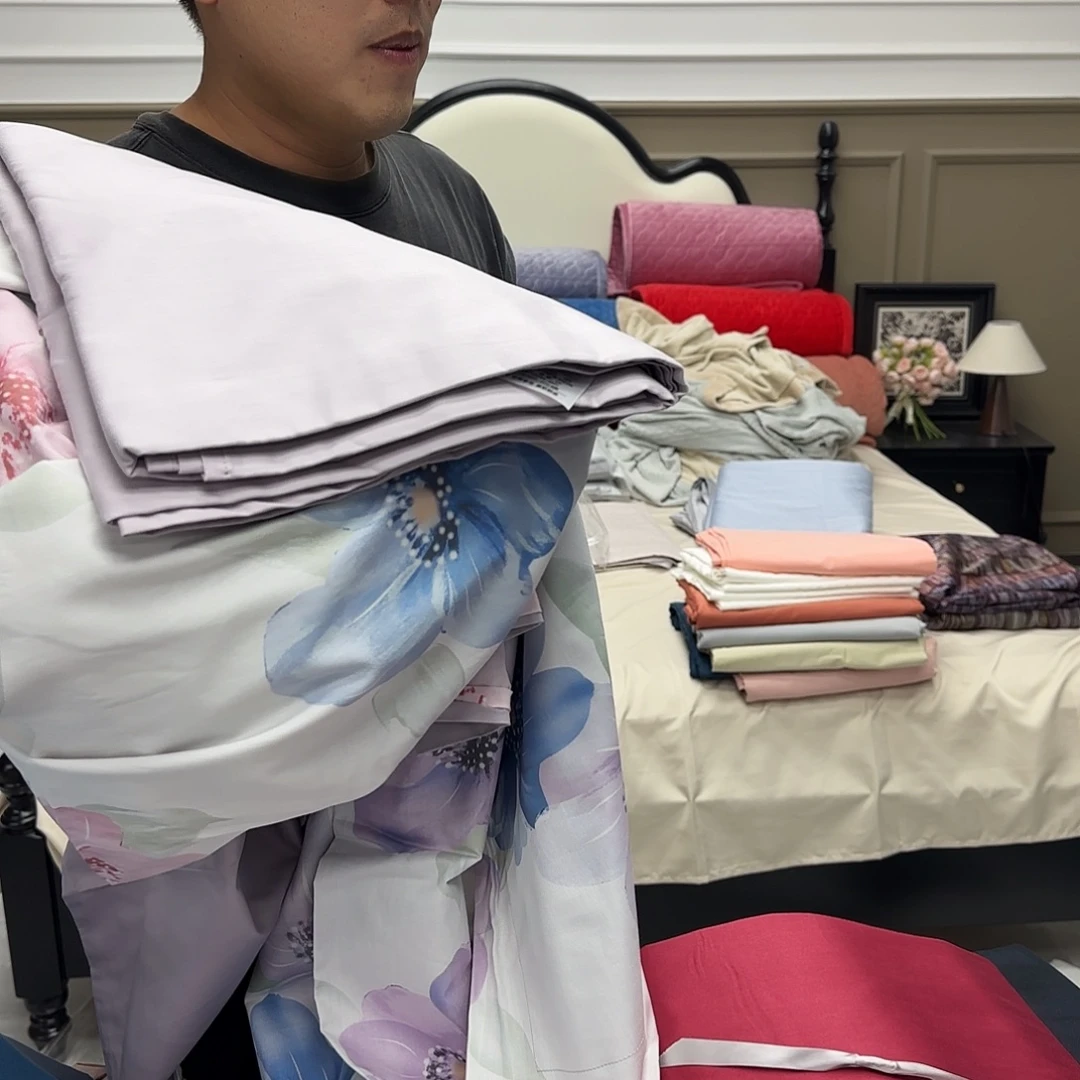 暴***女棉棉020标准紫色大花四件套