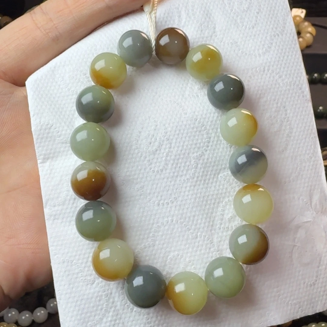 和田玉未镶嵌手链（NGTC国检证书）新疆若羌楼兰卡12 精品